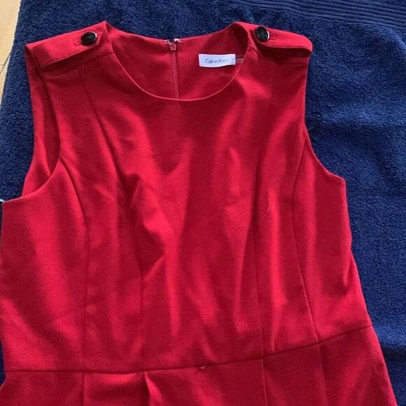 Preowned red and black Calvin Klein dress size 12‎ - Picture 4 of 5